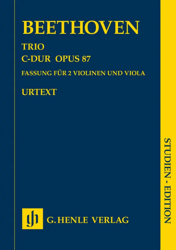 Cover: 9790201899480 | Trio In C Op.87 - Study Score | Ludwig van Beethoven | Studienpartitur