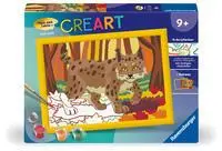 Cover: 4005556239580 | CreArt, Malen nach Zahlen Kinder - Luchs im Herbstwald | Spiel | 23958
