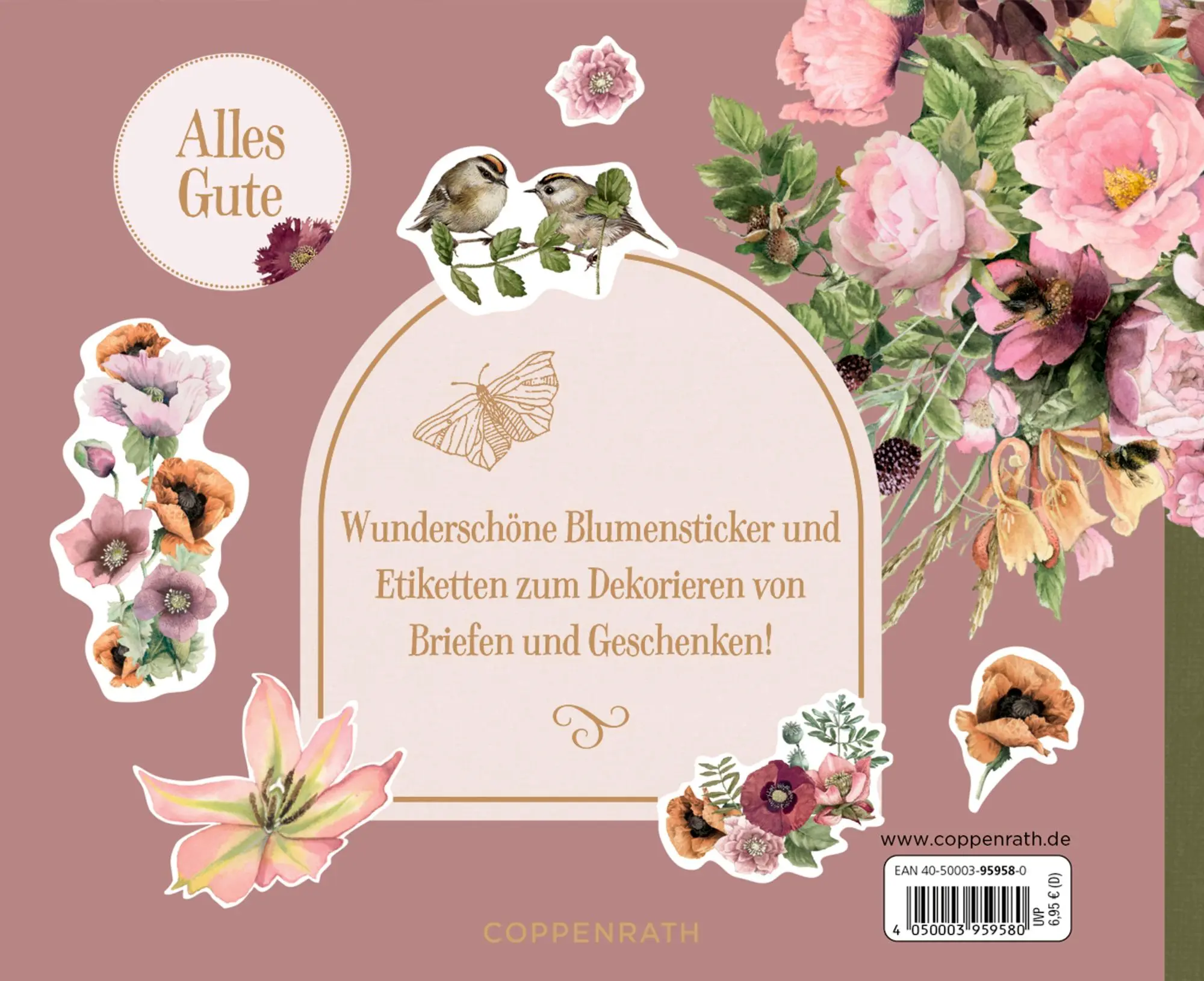 Rückseite: 4050003959580 | Stickerbuch - Zauberhafte Sticker und Etiketten | Marjolein Bastin