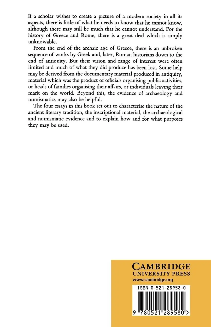 Rückseite: 9780521289580 | Sources for Ancient History | Michael Crawford | Taschenbuch | 2003