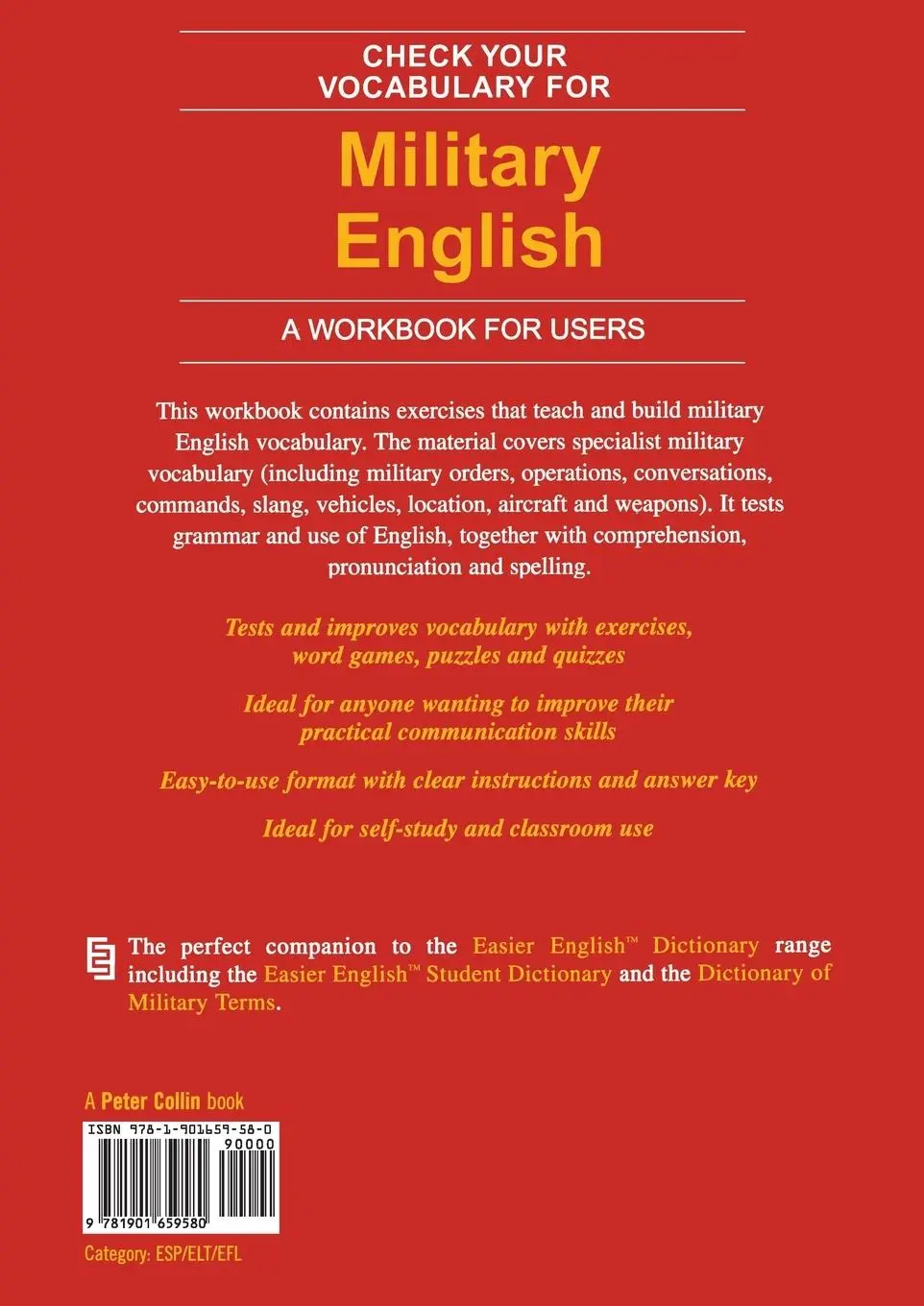 Rückseite: 9781901659580 | Check Your Vocabulary for Military English | Bloomsbury Publishing