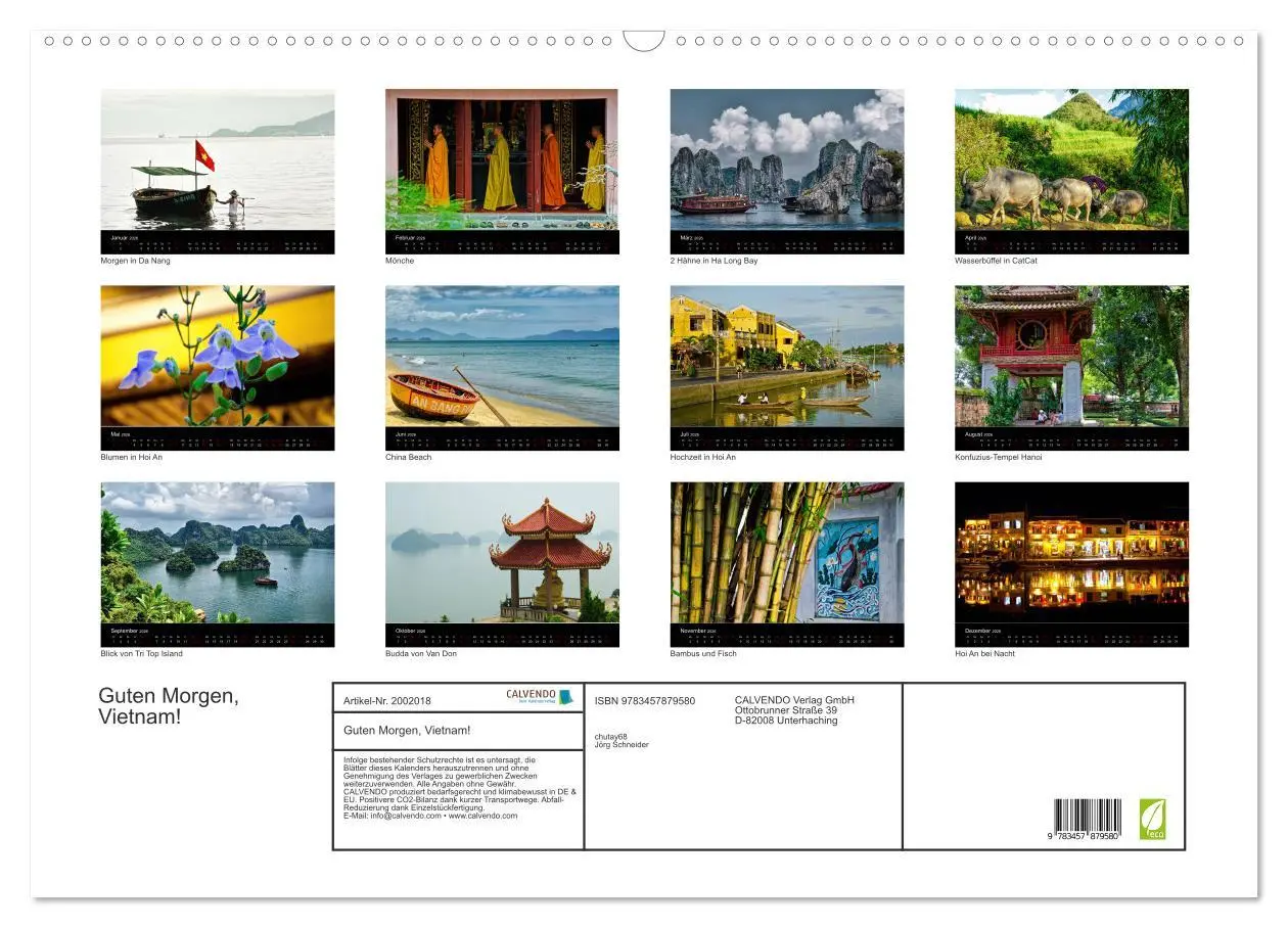 Bild: 9783457879580 | Guten Morgen, Vietnam! (Wandkalender 2026 DIN A2 quer), CALVENDO...