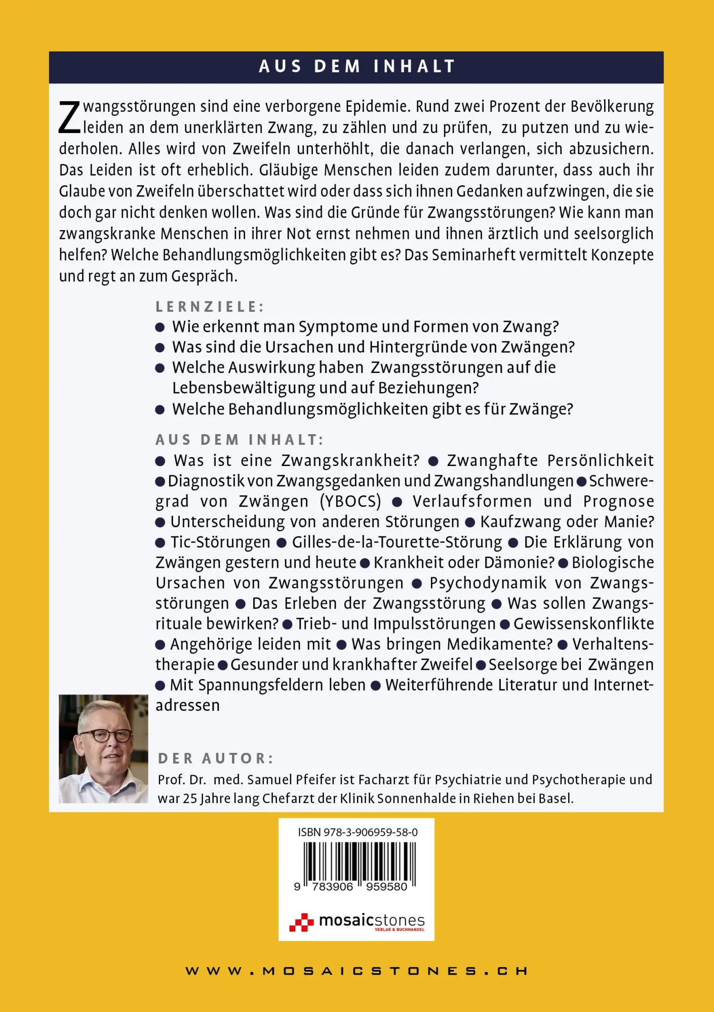 Rückseite: 9783906959580 | Zwang und Zweifel | Samuel Pfeifer | Taschenbuch | Buch | Deutsch