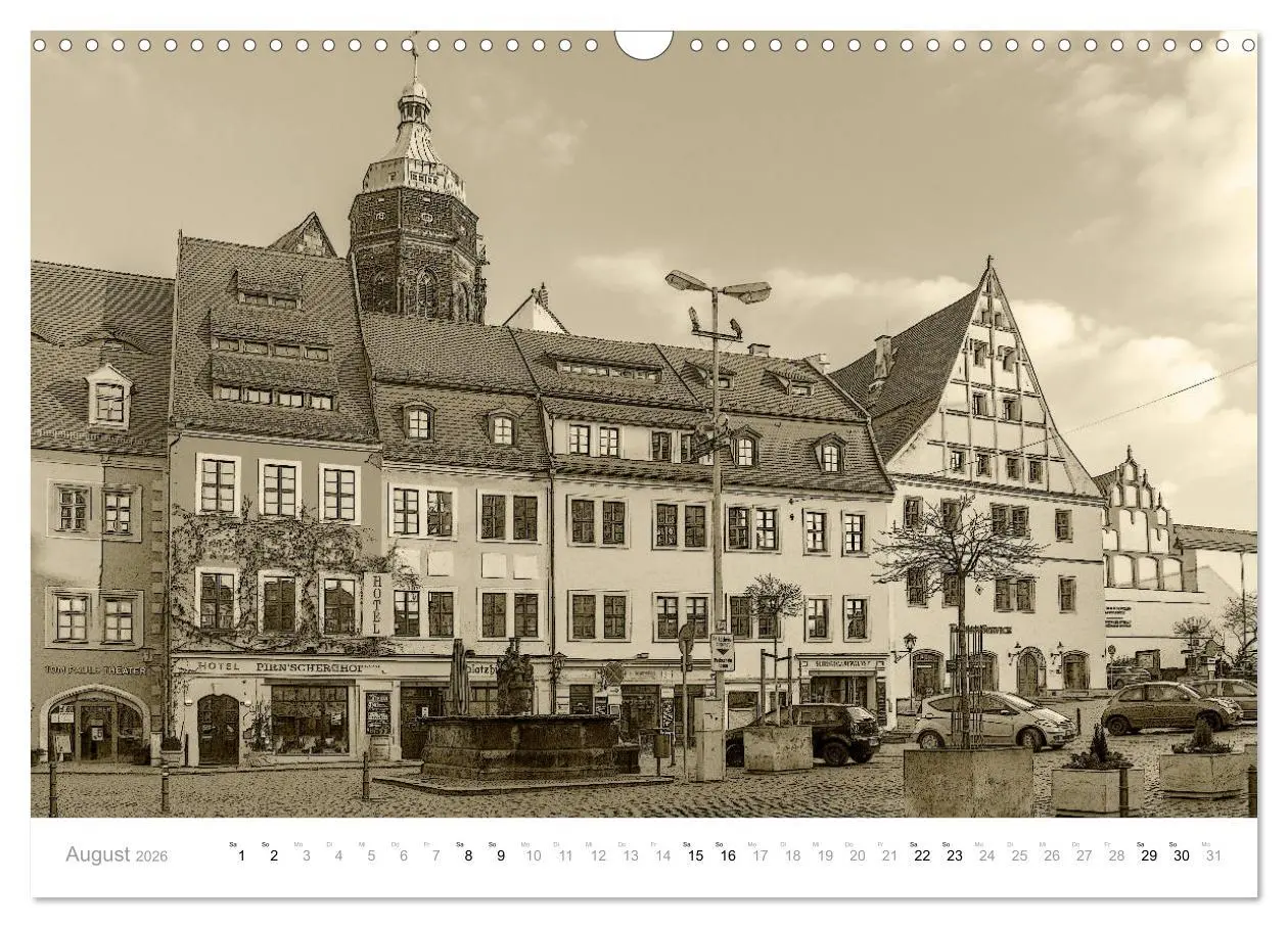 Bild: 9783457799680 | Nostalgiekalender Pirna (Wandkalender 2026 DIN A3 quer), CALVENDO...