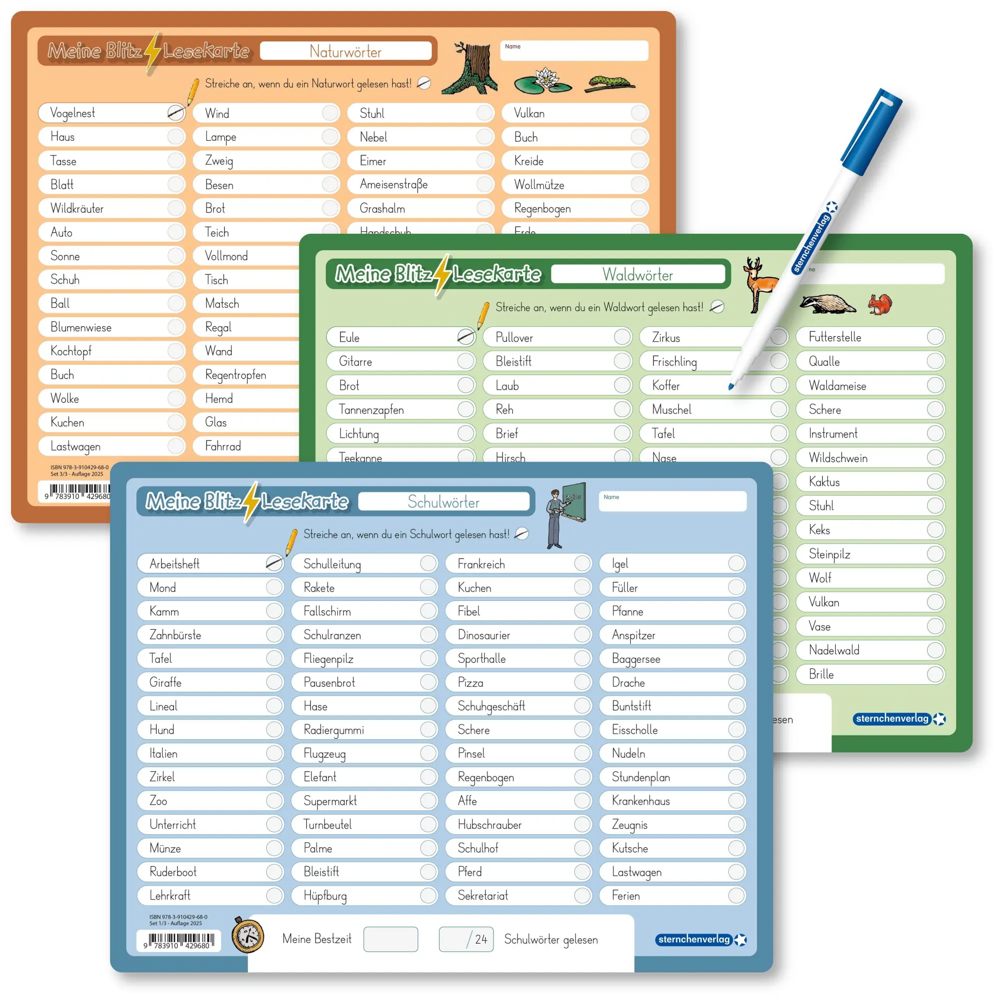 Cover: 9783910429680 | Meine Blitzlesekarten - Suchwörter | sternchenverlag GmbH (u. a.)