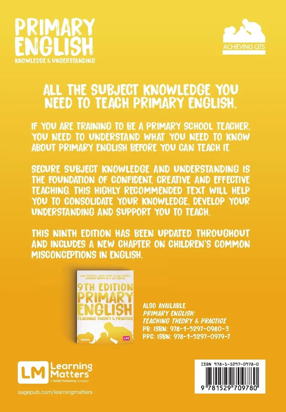Rückseite: 9781529709780 | Primary English | Knowledge and Understanding | Jane A Medwell (u. a.)
