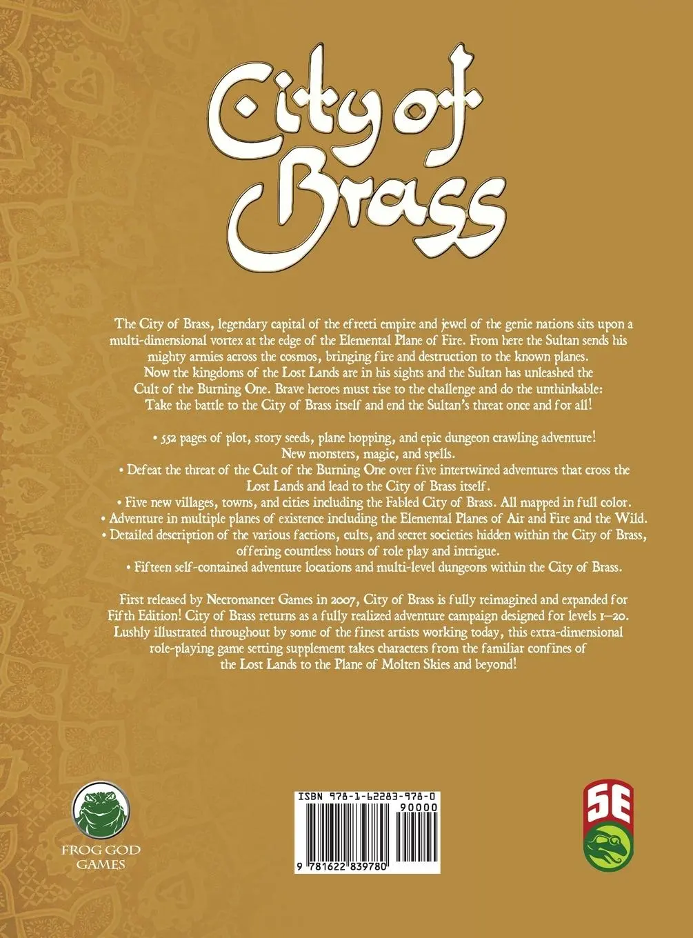 Rückseite: 9781622839780 | City of Brass 5E | Casey Christofferson (u. a.) | Buch | Englisch