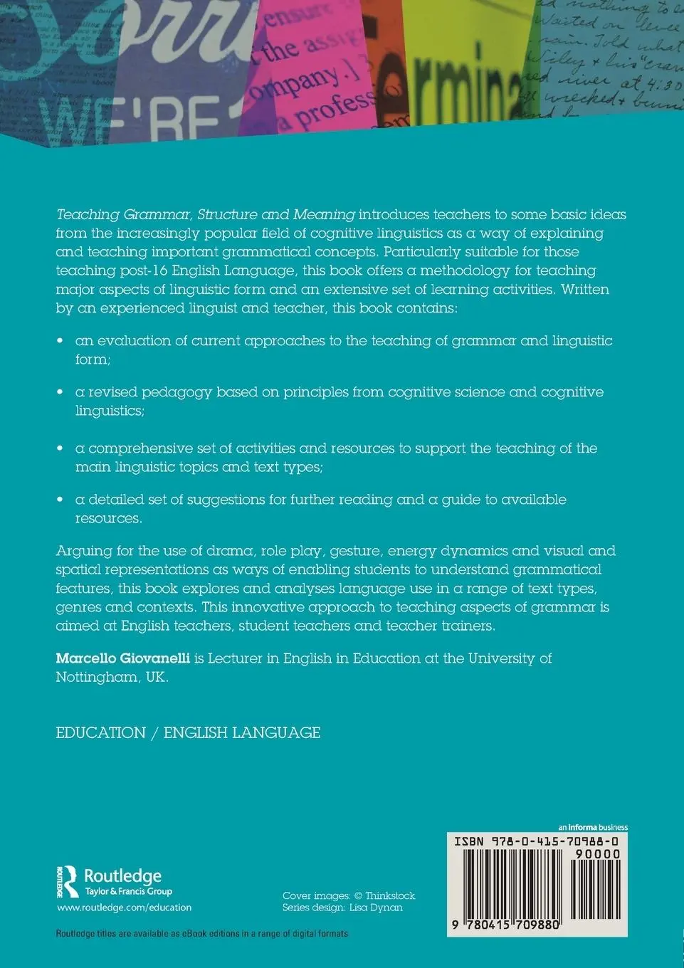 Rückseite: 9780415709880 | Teaching Grammar, Structure and Meaning | Marcello Giovanelli | Buch