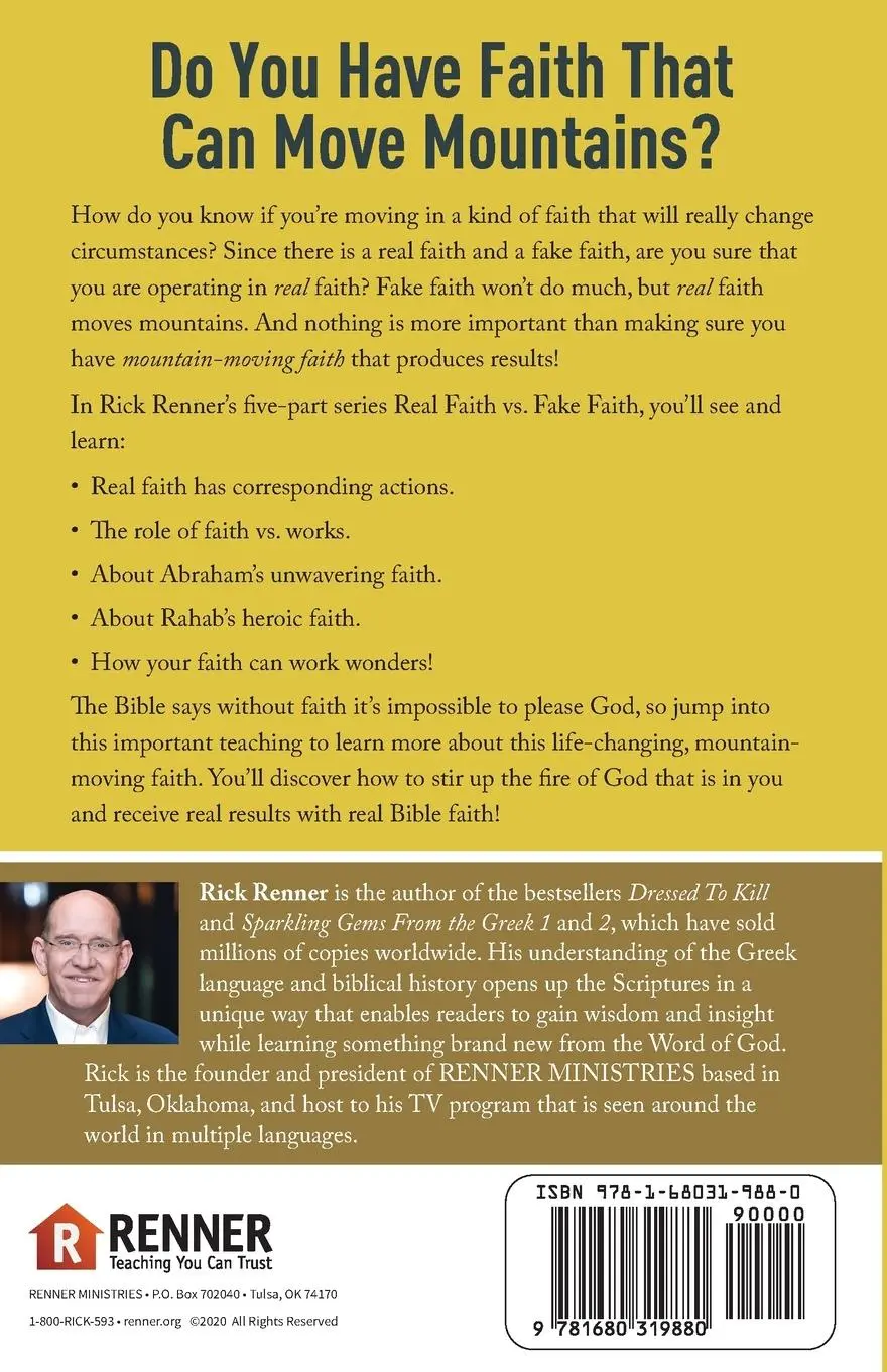 Rückseite: 9781680319880 | Real Faith vs. Fake Faith Study Guide | Rick Renner | Taschenbuch