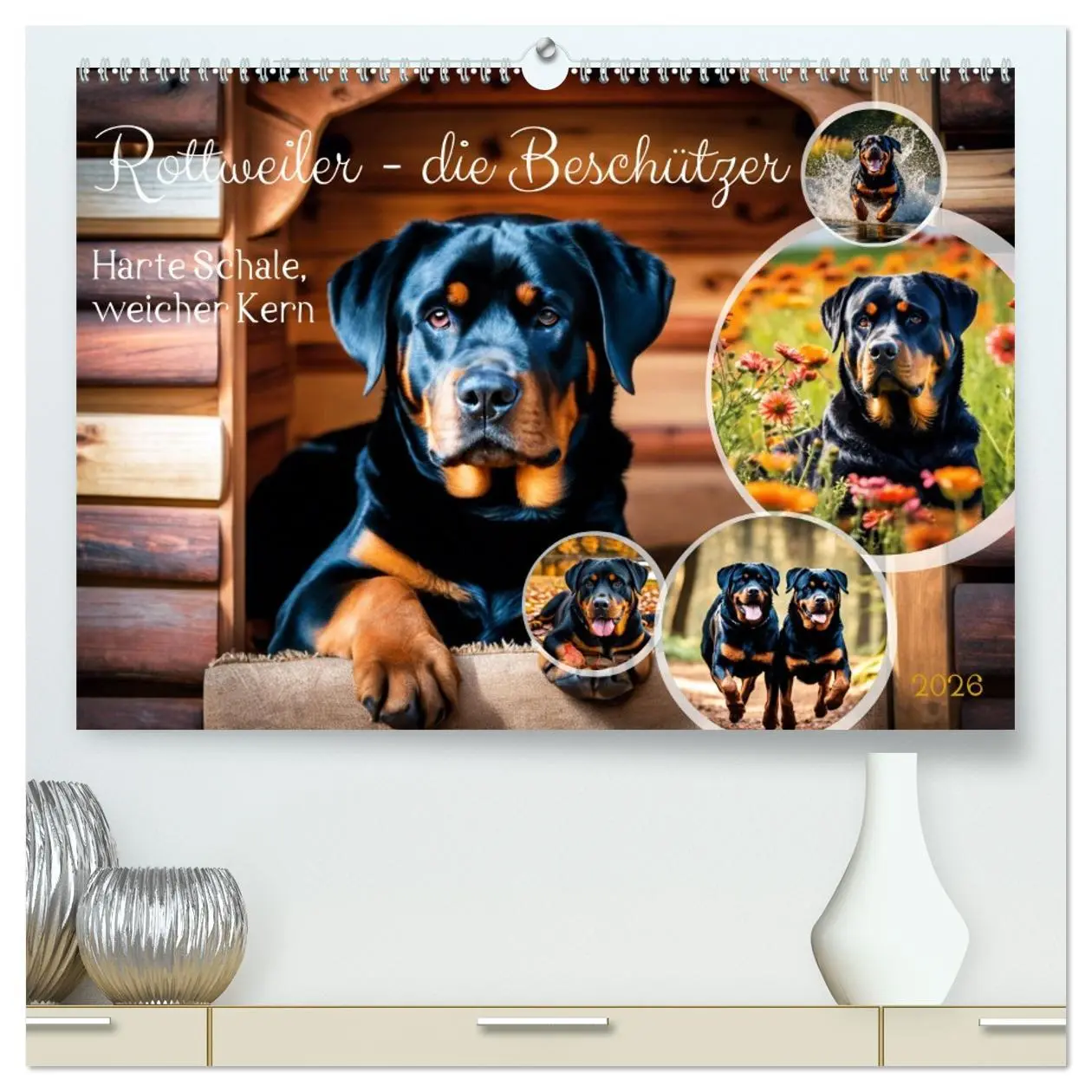 Cover: 9783457399880 | Rottweiler - die Beschützer (hochwertiger Premium Wandkalender 2026...