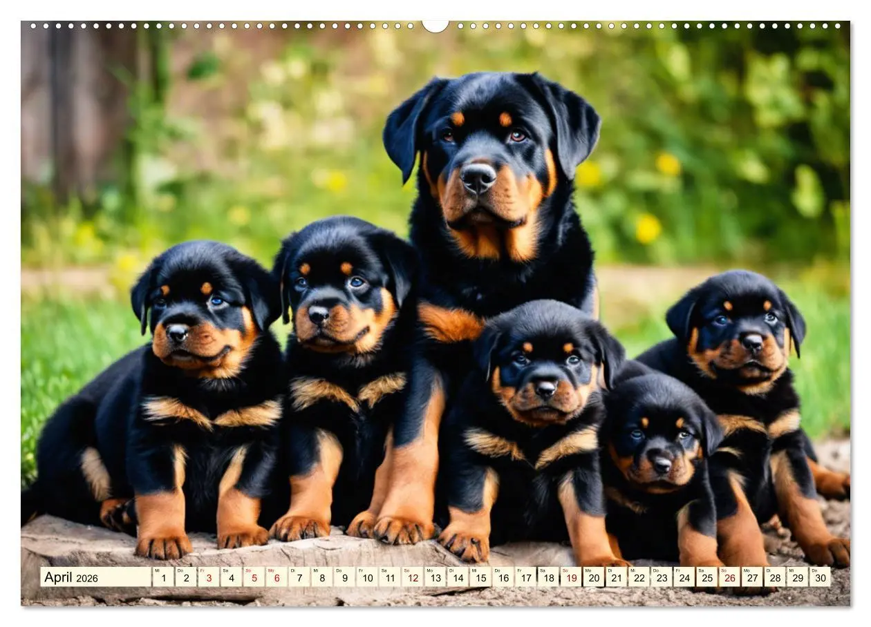 Bild: 9783457399880 | Rottweiler - die Beschützer (hochwertiger Premium Wandkalender 2026...