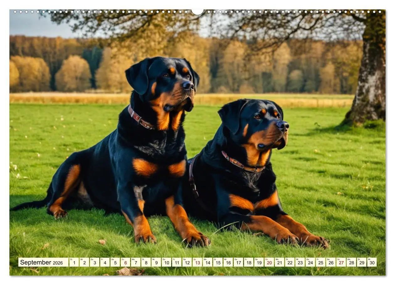 Bild: 9783457399880 | Rottweiler - die Beschützer (hochwertiger Premium Wandkalender 2026...