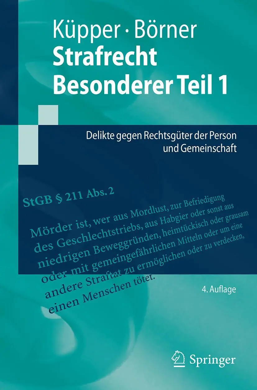 Cover: 9783662539880 | Strafrecht Besonderer Teil 1 | René Börner (u. a.) | Taschenbuch | xvi
