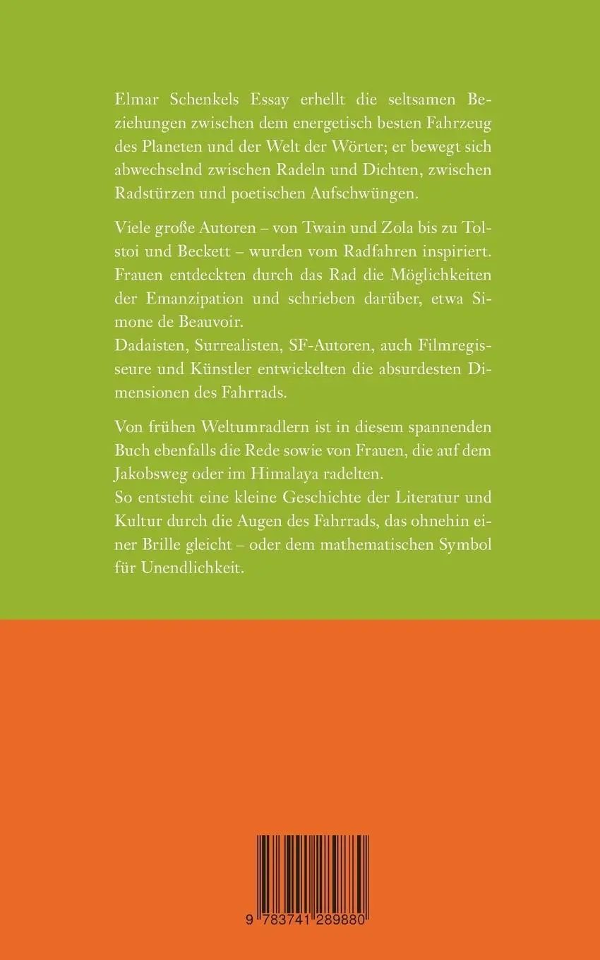 Rückseite: 9783741289880 | Cyclomanie | Das Fahrrad in der Literatur | Elmar Schenkel | Buch