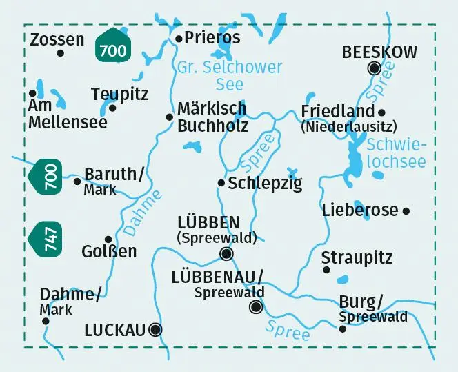 Bild: 9783991219880 | KOMPASS Wanderkarte 748 Spreewald, Teupitz, Beeskow, Lübben,...