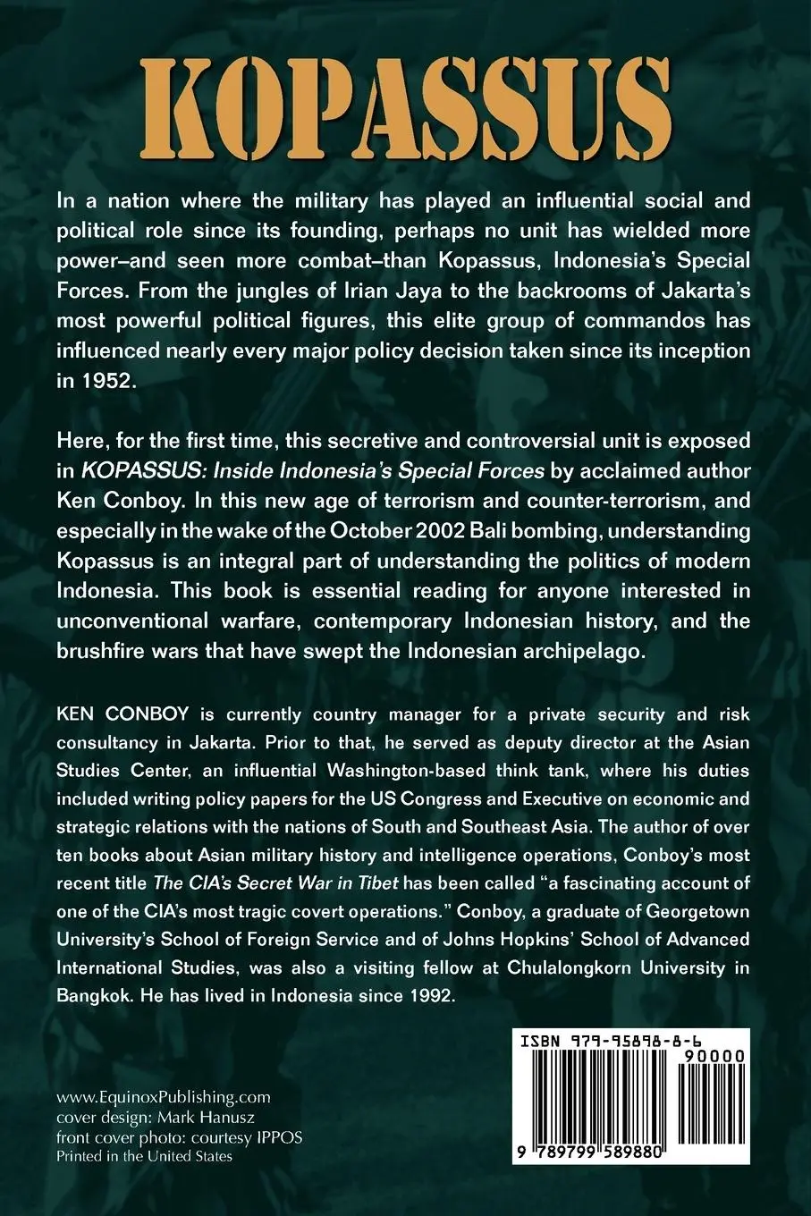 Rückseite: 9789799589880 | KOPASSUS | Inside Indonesia's Special Forces | Ken Conboy | Buch