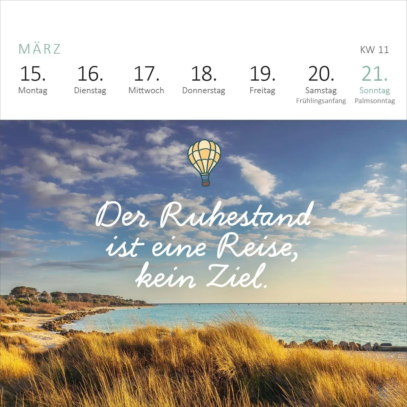 Bild: 4014489139980 | Mini-Wochenkalender Tschüss Arbeit, hallo Ruhestand! 2027 | Kalender