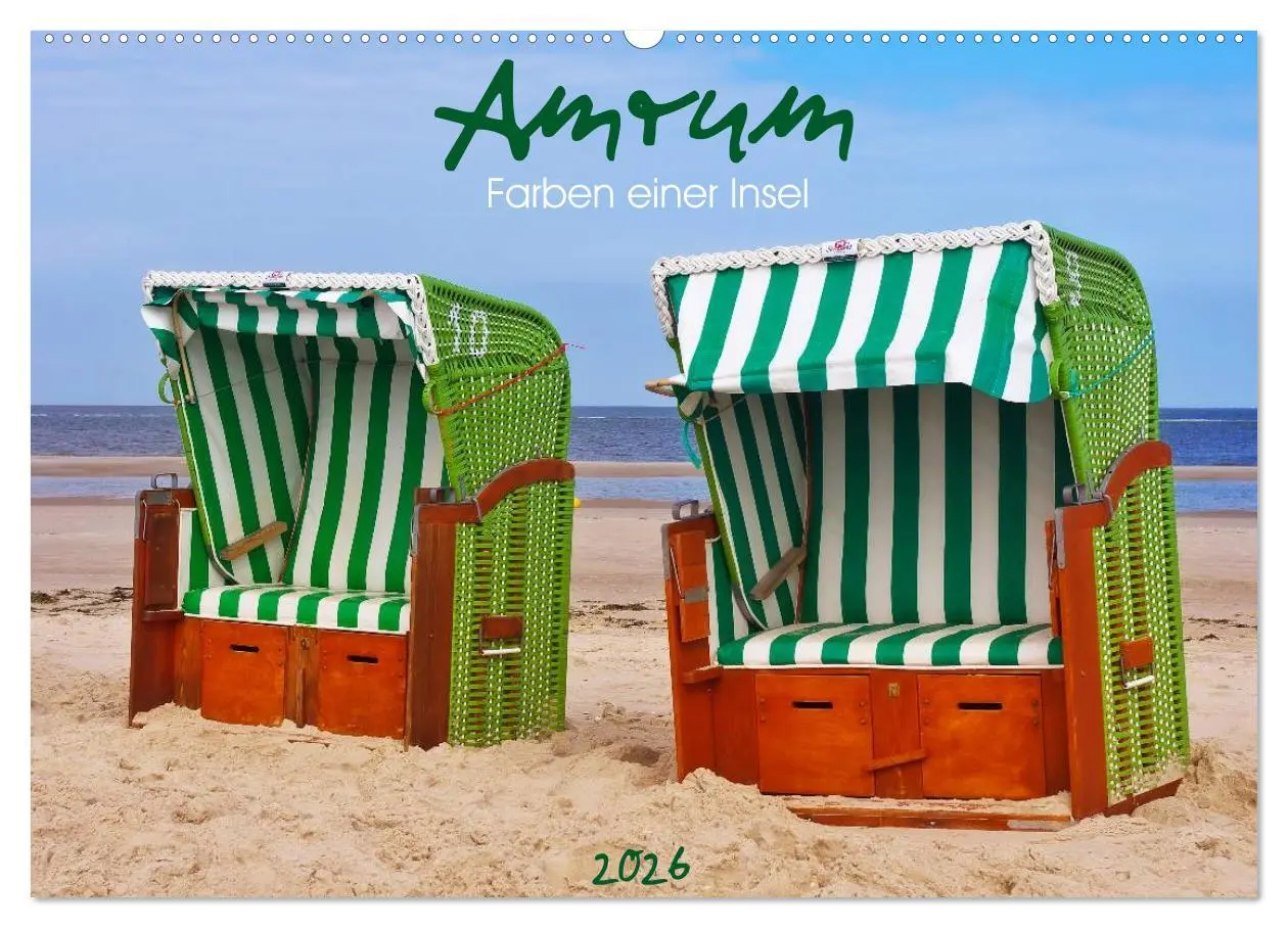 Cover: 9783457909980 | Amrum - Farben einer Insel (Wandkalender 2026 DIN A2 quer),...