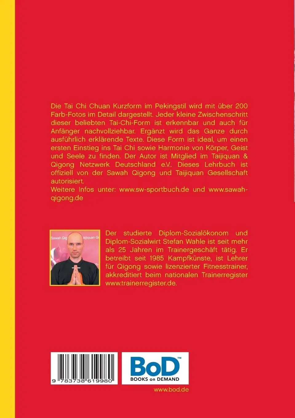 Rückseite: 9783738619980 | Tai Chi Chuan Pekingstil kurze Form | Stefan Wahle | Taschenbuch