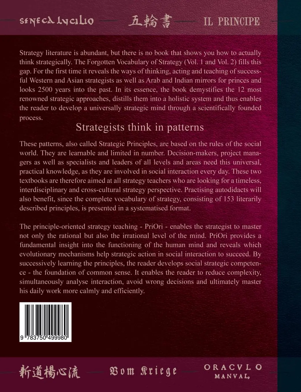 Rückseite: 9783750499980 | The Forgotten Vocabulary of Strategy Vol.1 | Gunter Maier | Buch
