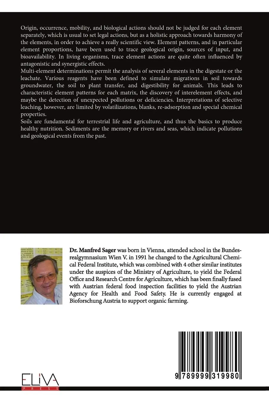Rückseite: 9789999319980 | Contents and Environmental Mobilities in Soils and Sediments Volume II
