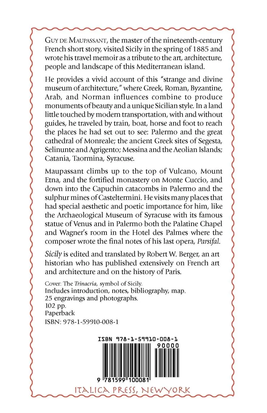 Rückseite: 9781599100081 | Sicily | Guy de Maupassant | Taschenbuch | Paperback | Englisch | 2009