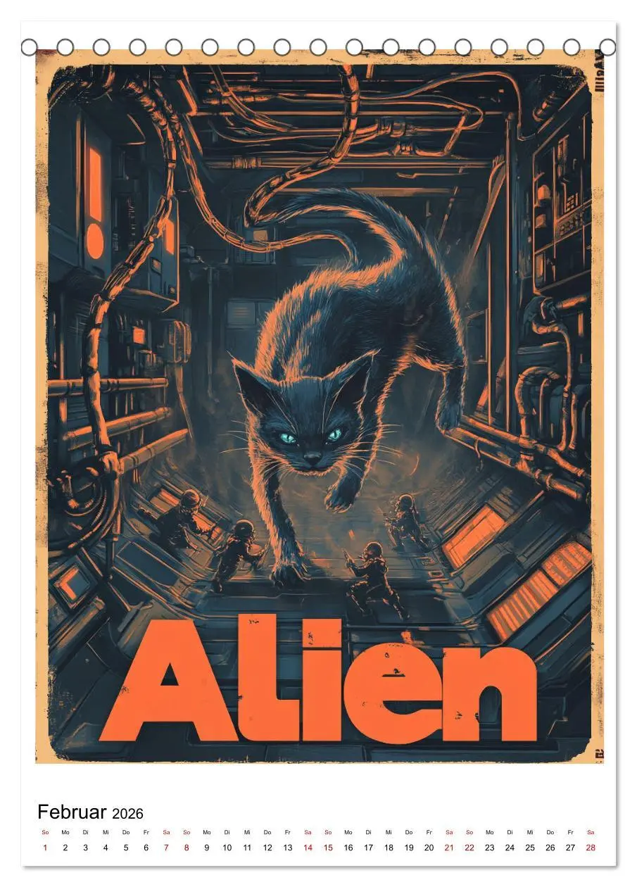 Bild: 9783457260081 | Großes Katzenkino (Tischkalender 2026 DIN A5 hoch), CALVENDO...