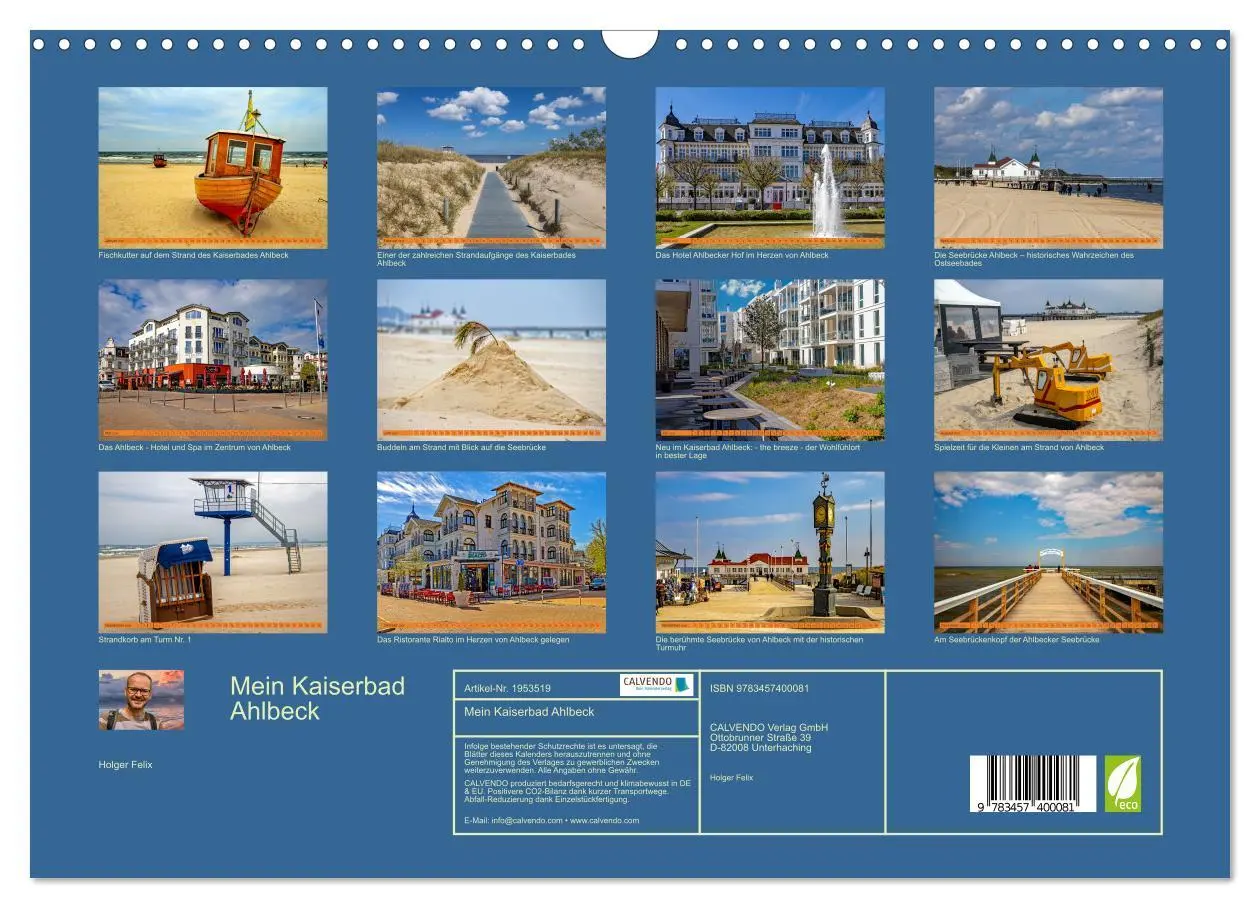Bild: 9783457400081 | Mein Kaiserbad Ahlbeck (Wandkalender 2026 DIN A3 quer), CALVENDO...