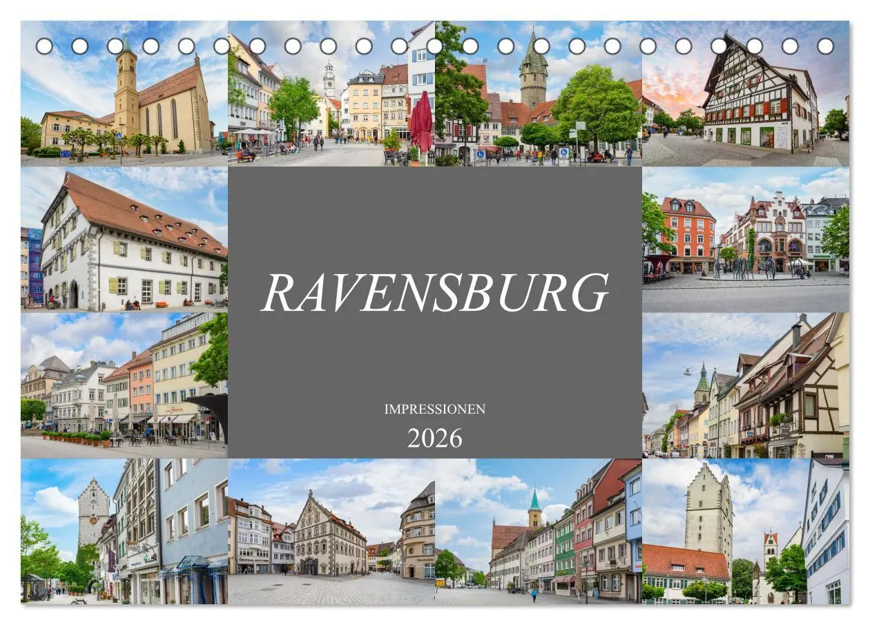 Cover: 9783457640081 | Ravensburg Impressionen (Tischkalender 2026 DIN A5 quer), CALVENDO...