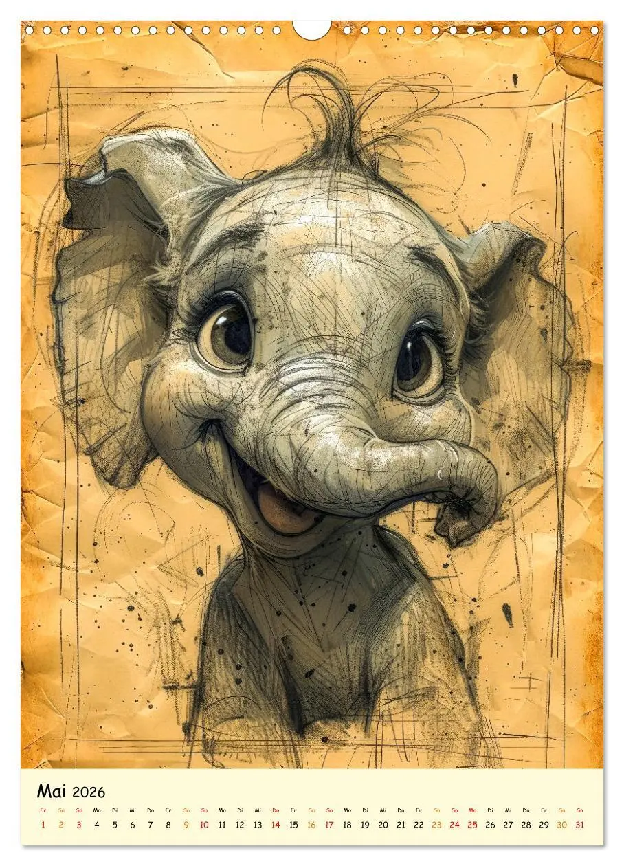 Bild: 9783516280081 | Meine lustigen Tiere (Wandkalender 2026 DIN A3 hoch), CALVENDO...