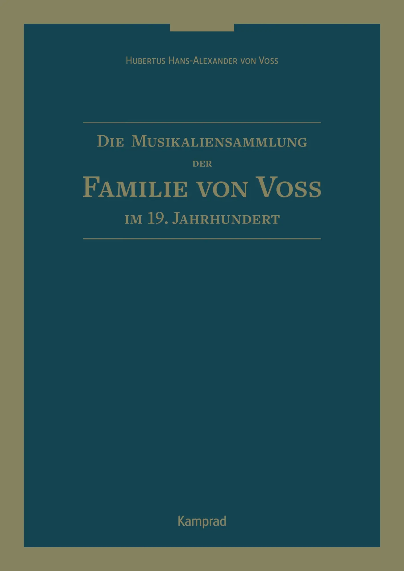 Cover: 9783987530081 | Die Musikaliensammlung der Familie von Voß im 19. Jahrhundert | Voß
