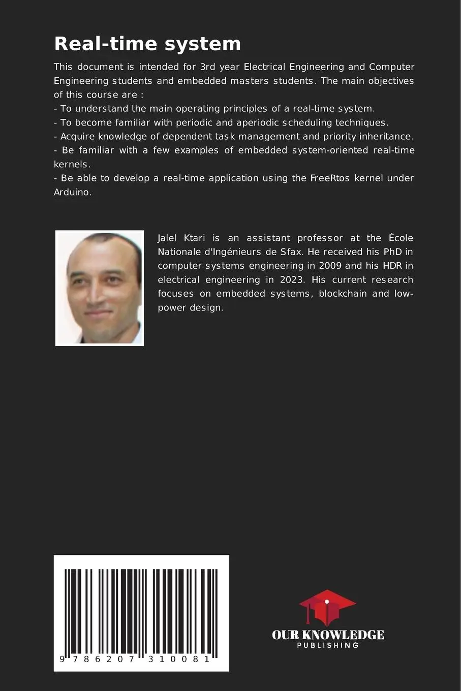 Rückseite: 9786207310081 | Real-time system | FreeRtos | Jalel Ktari | Taschenbuch | Englisch