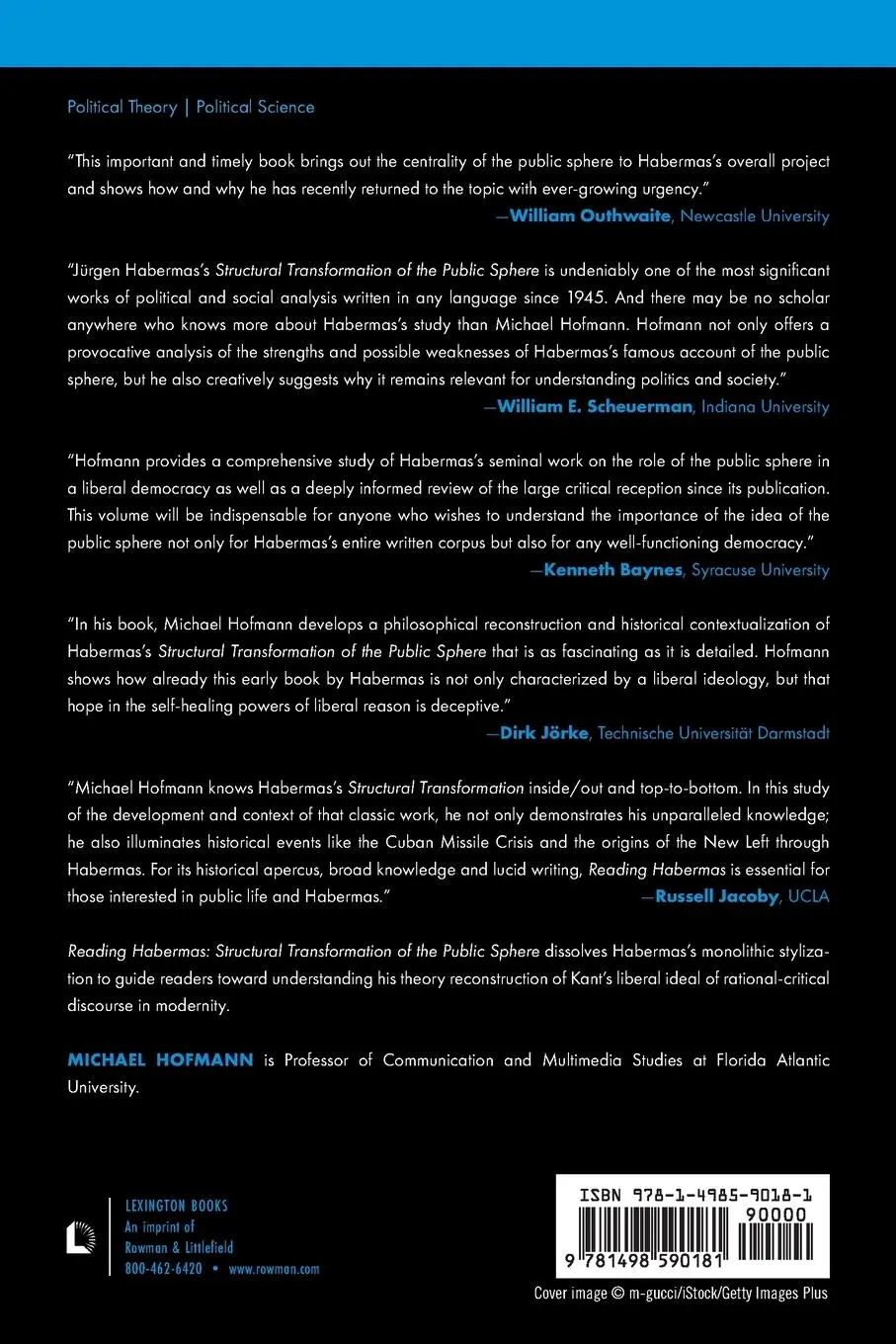 Rückseite: 9781498590181 | Reading Habermas | Structural Transformation of the Public Sphere
