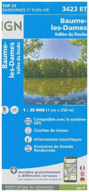 Cover: 9782758550181 | 3423ET Baume-les-Dames-Vallée du Doubs | (Land-)Karte | Französisch