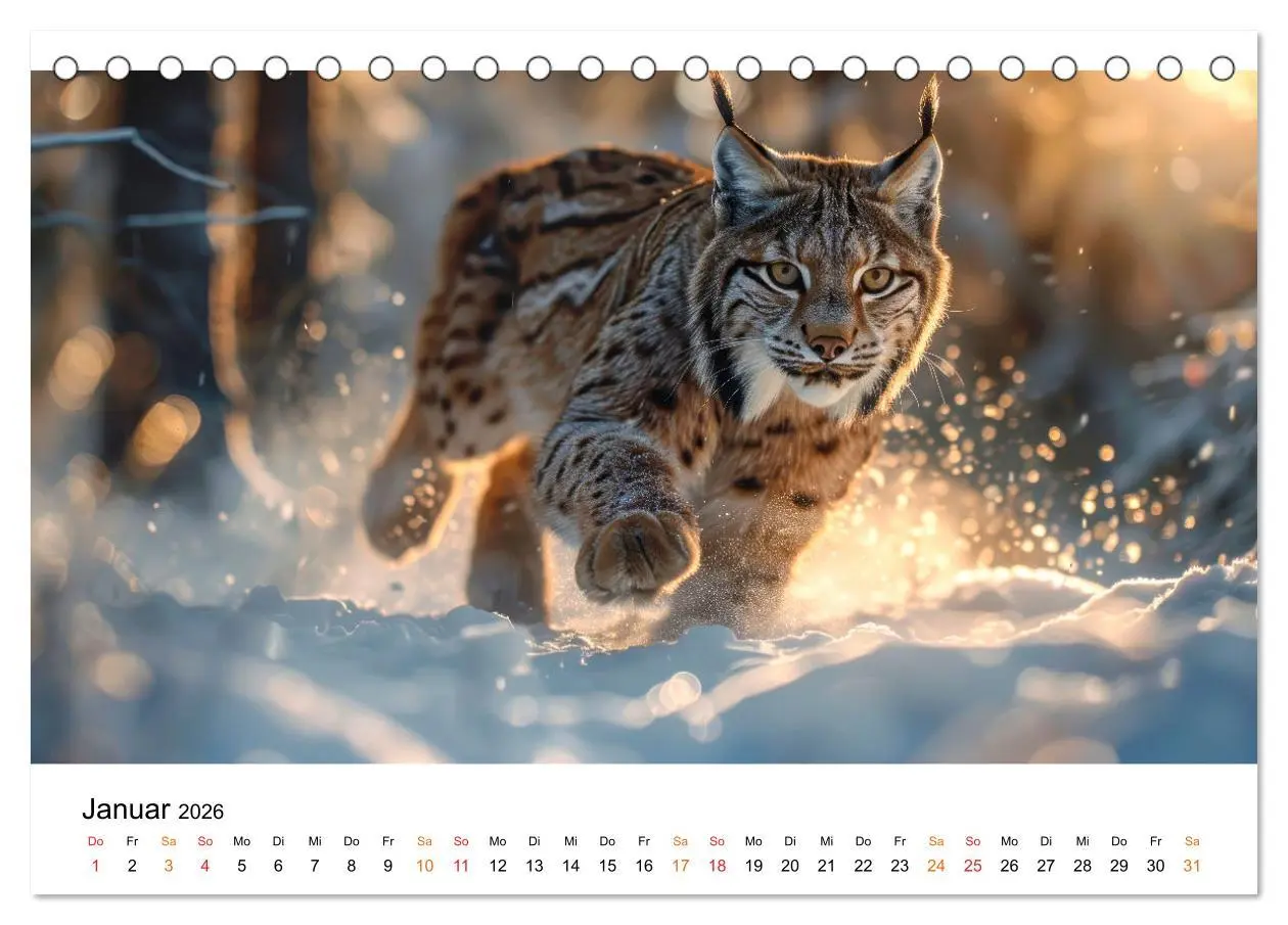 Bild: 9783457250181 | Luchse - die Stimme der Wildnis (Tischkalender 2026 DIN A5 quer),...