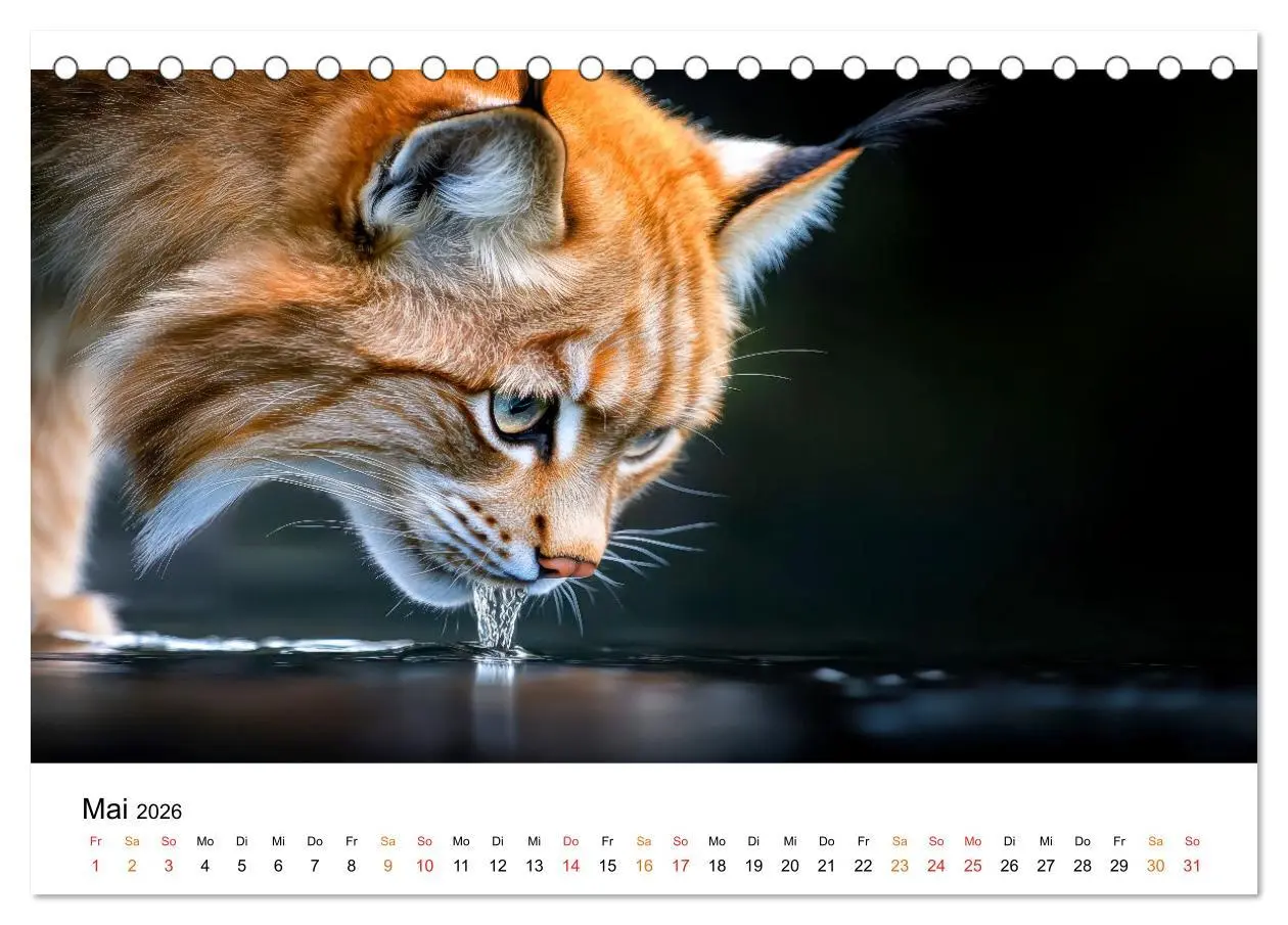 Bild: 9783457250181 | Luchse - die Stimme der Wildnis (Tischkalender 2026 DIN A5 quer),...