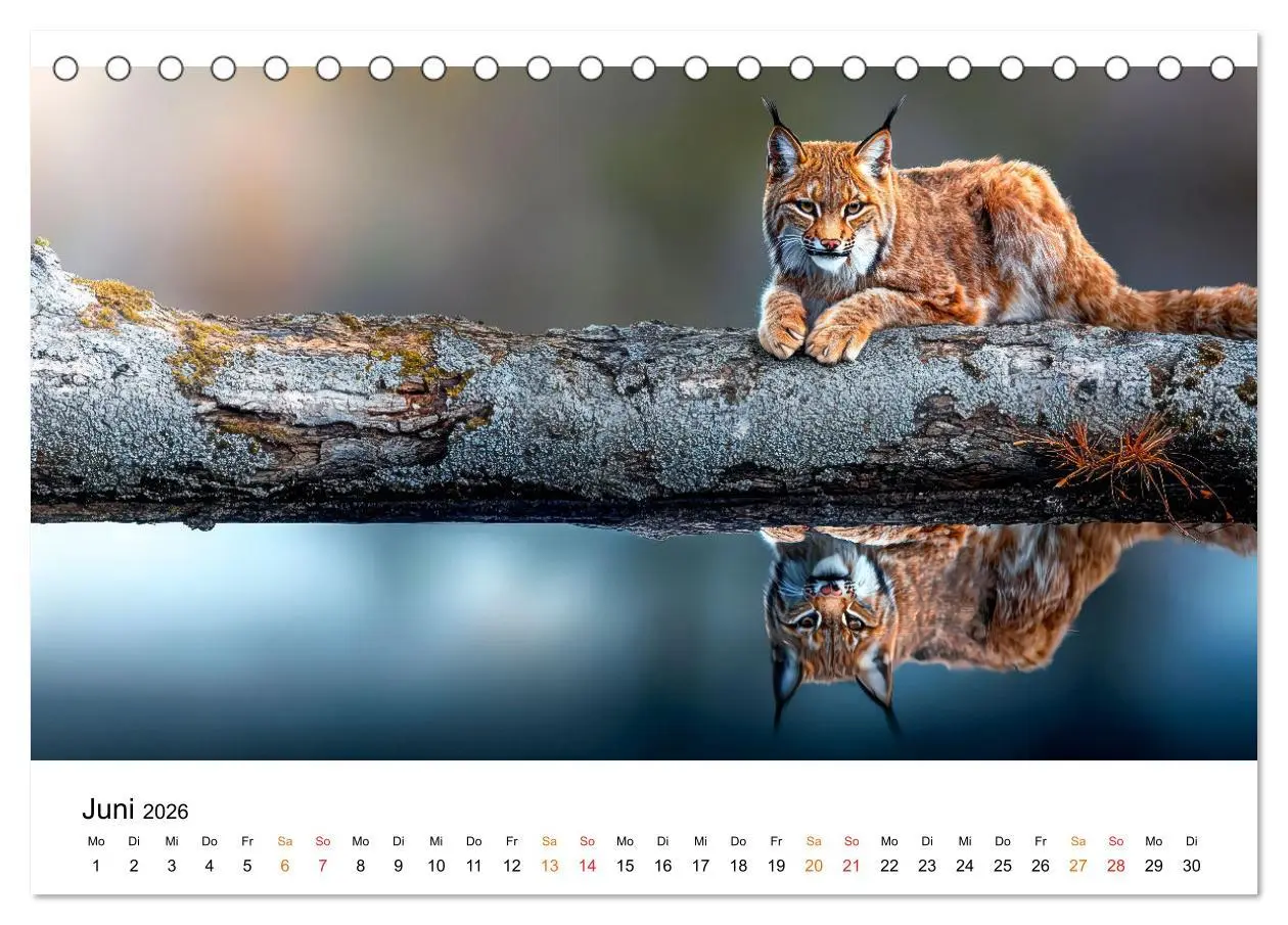 Bild: 9783457250181 | Luchse - die Stimme der Wildnis (Tischkalender 2026 DIN A5 quer),...