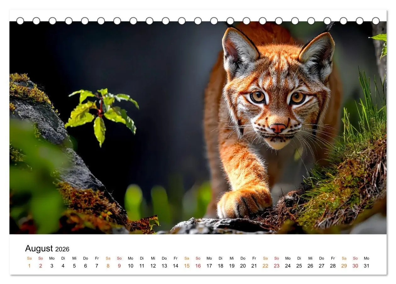 Bild: 9783457250181 | Luchse - die Stimme der Wildnis (Tischkalender 2026 DIN A5 quer),...