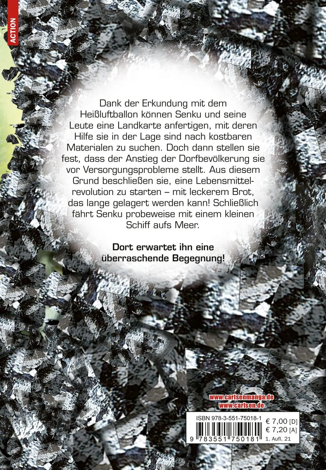 Rückseite: 9783551750181 | Dr. Stone 11 | Verrückte Abenteuer, Action und Wissenschaft! | Buch
