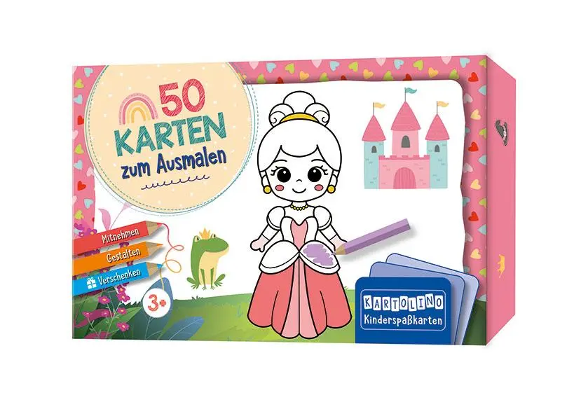 Cover: 9783790100181 | 50 Karten zum Ausmalen - Zauberwelt | Box | KARTOLINO Kinderspaßkaten