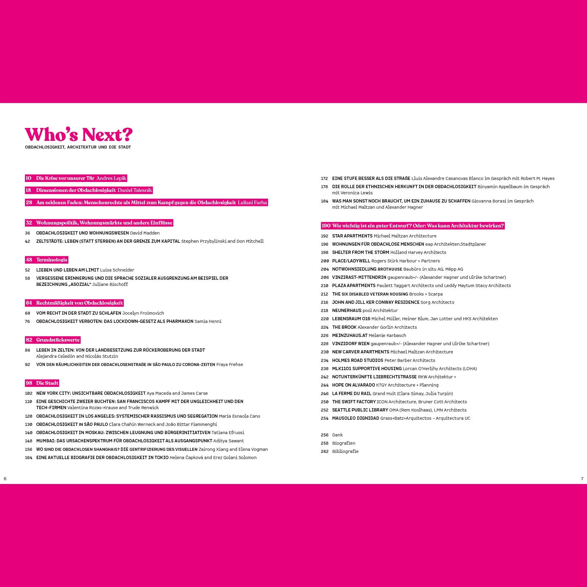 Bild: 9783966800181 | Who's Next | Obdachlosigkeit, Architektur und die Stadt | Buch | 2021