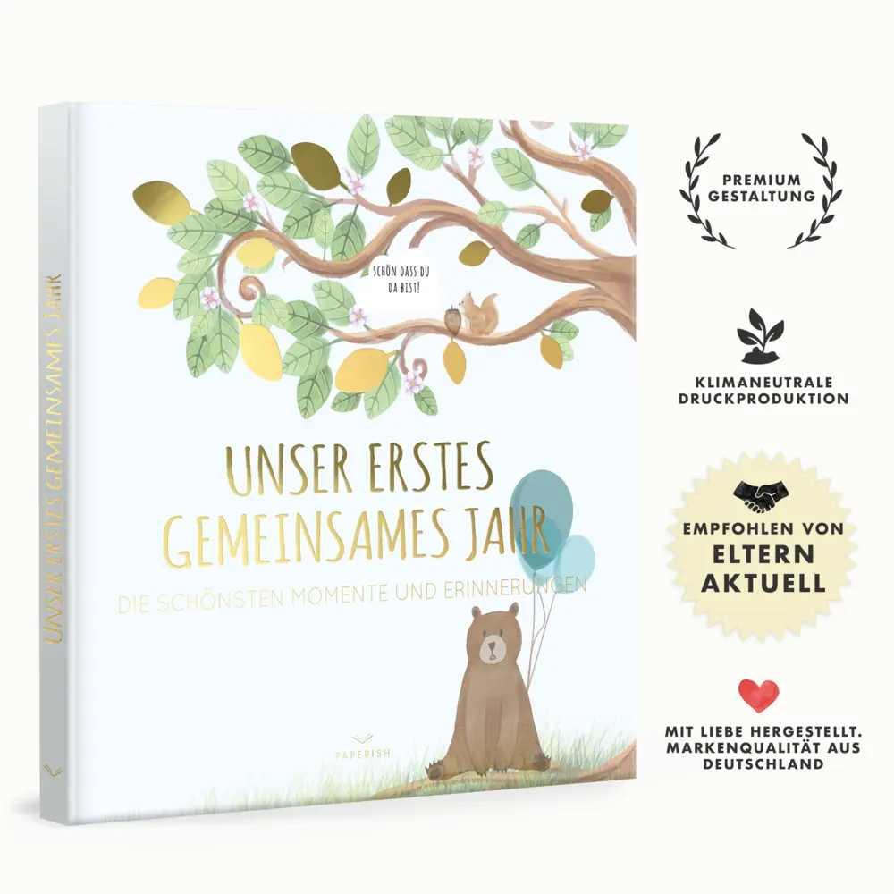 Bild: 9783968950181 | Babyalbum - UNSER ERSTES GEMEINSAMES JAHR (blau) | Pia Loewe | Buch
