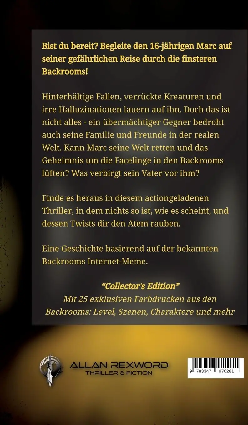Rückseite: 9783347970281 | Backrooms Logs: Akte Faceling | Allan Rexword | Buch | 304 S. | 2023