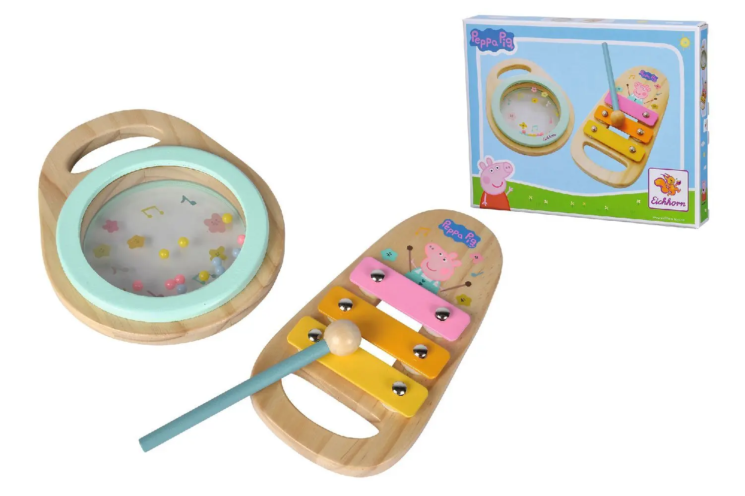 Cover: 4003046010381 | Peppa Pig Holz-Musikset, 2-tlg. | Bunter Stückkarton | 109265761