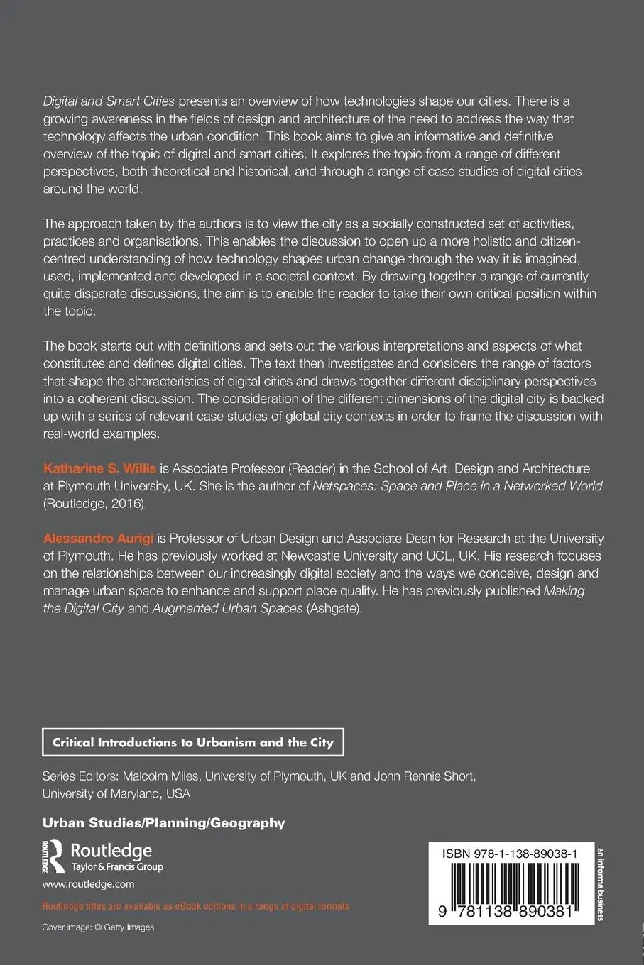 Rückseite: 9781138890381 | Digital and Smart Cities | Katharine S. Willis (u. a.) | Taschenbuch