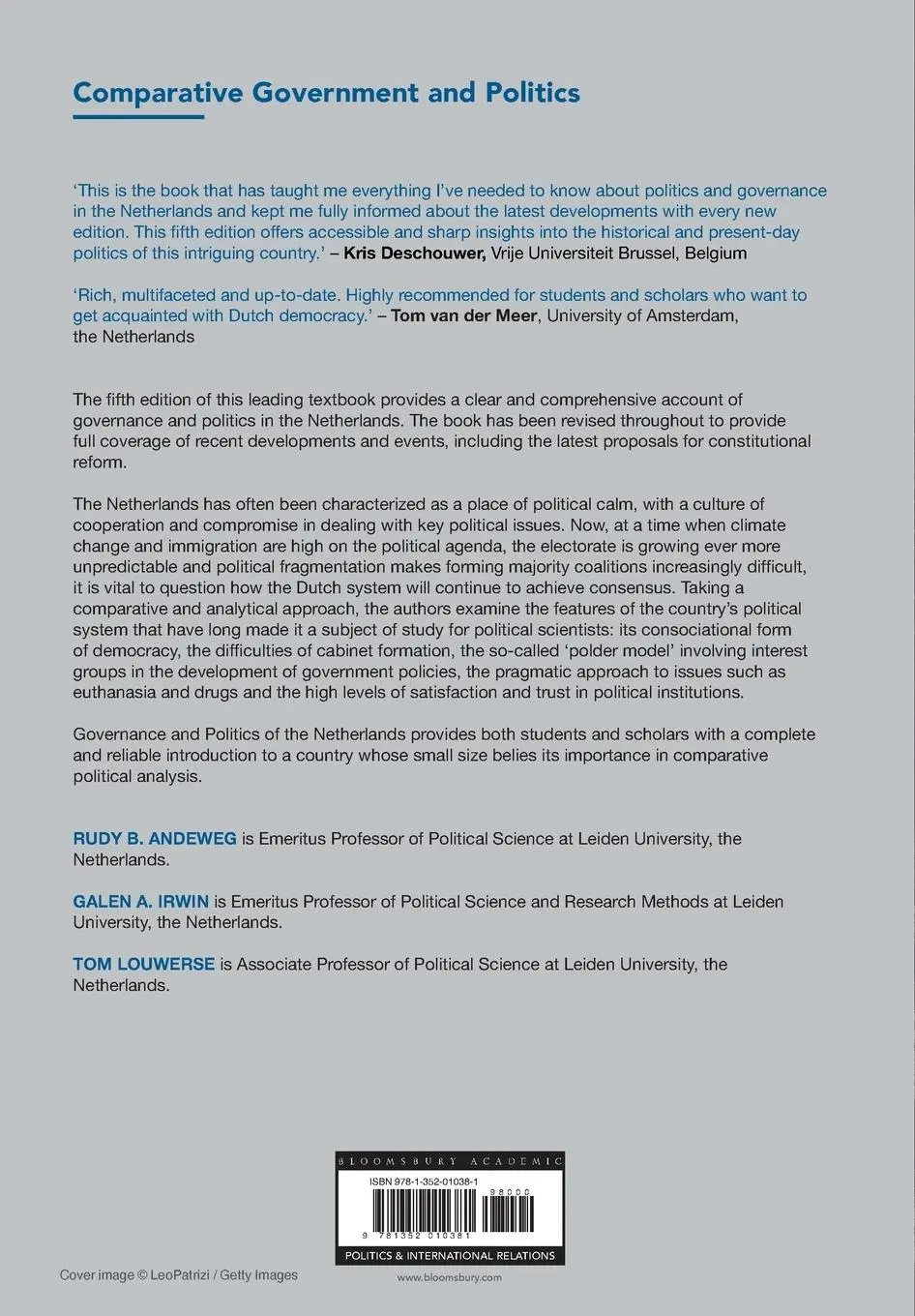Rückseite: 9781352010381 | Governance and Politics of the Netherlands | Rudy B. Andeweg (u. a.)