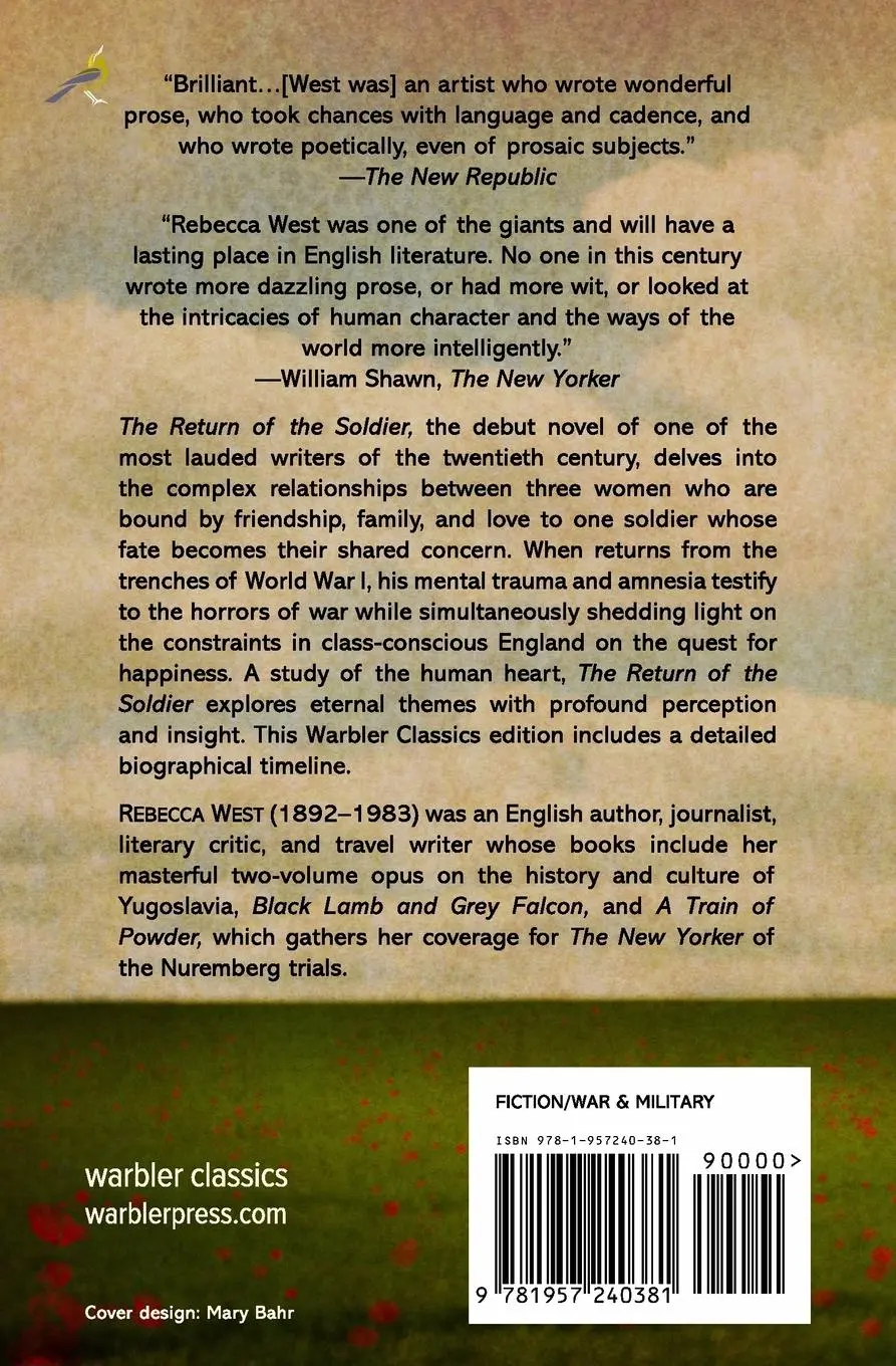 Rückseite: 9781957240381 | The Return of the Soldier (Warbler Classics Annotated Edition) | West