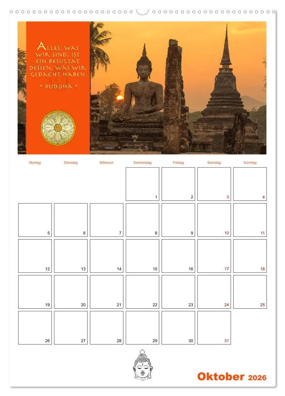 Bild: 9783516320381 | Buddhas Zitate und Weisheiten (hochwertiger Premium Wandkalender...