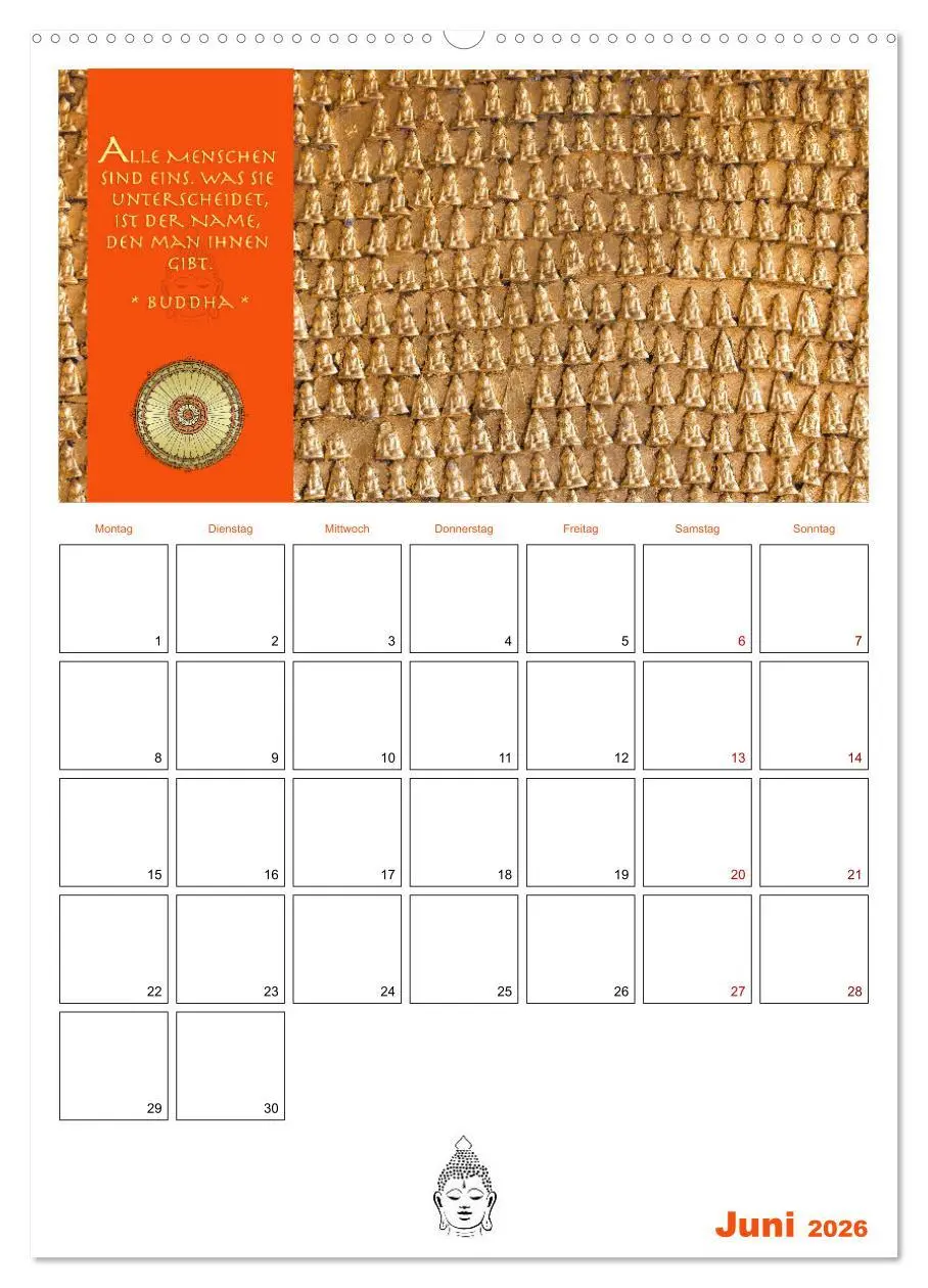 Bild: 9783516320381 | Buddhas Zitate und Weisheiten (hochwertiger Premium Wandkalender...