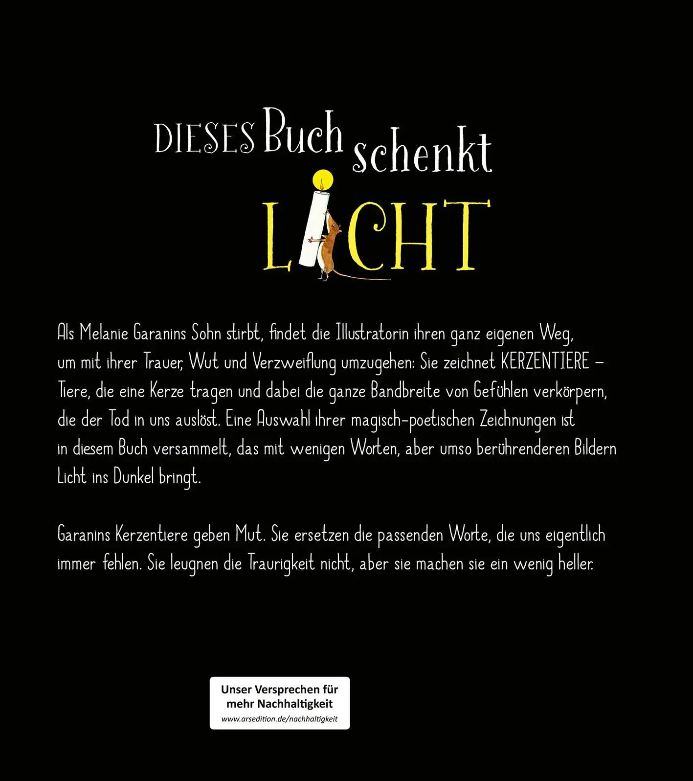 Rückseite: 9783845860381 | Was bleibt, ist Licht. Mini-Ausgabe | Ein Trostbuch | Melanie Garanin